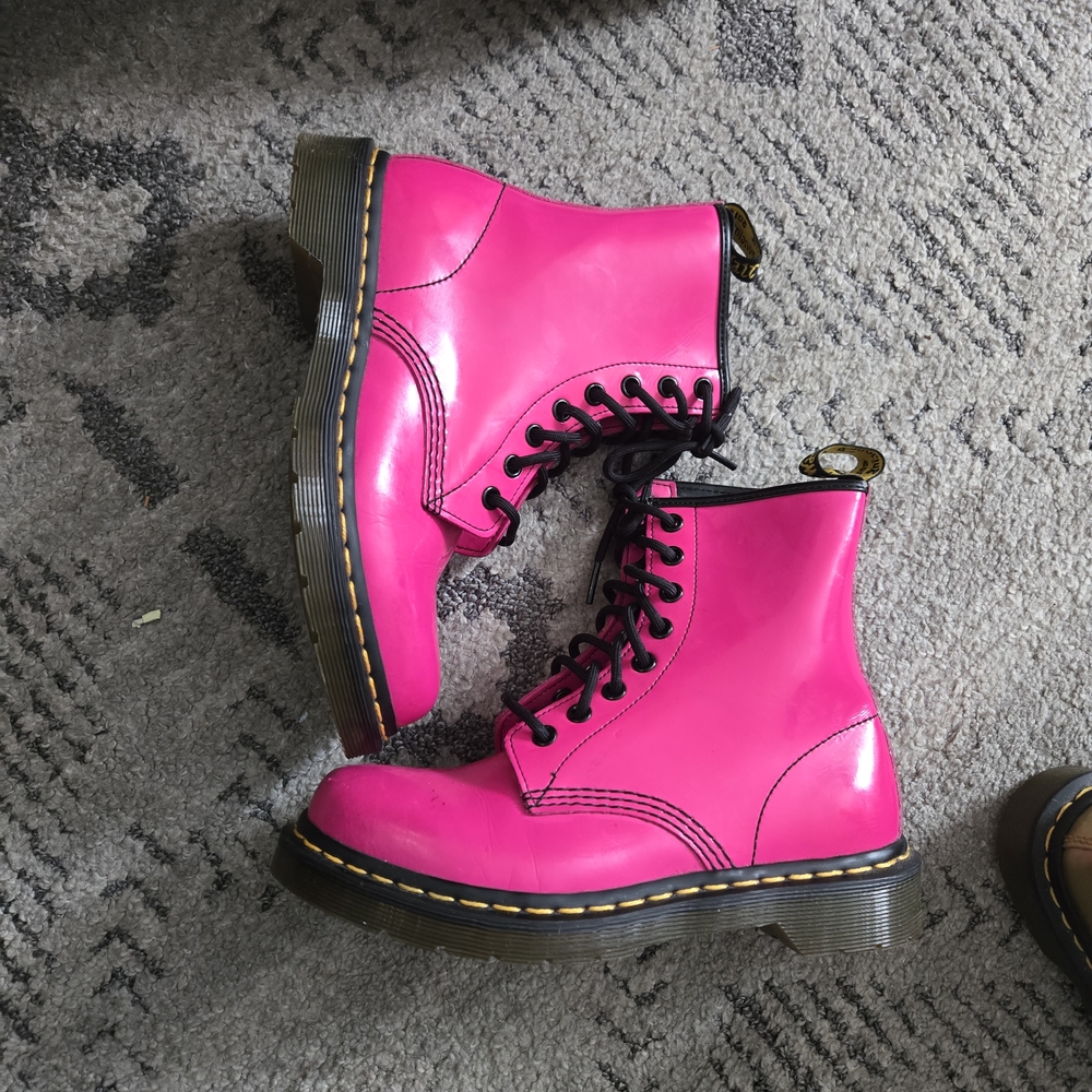 Dr. Martens Hot Pink Combat Boots